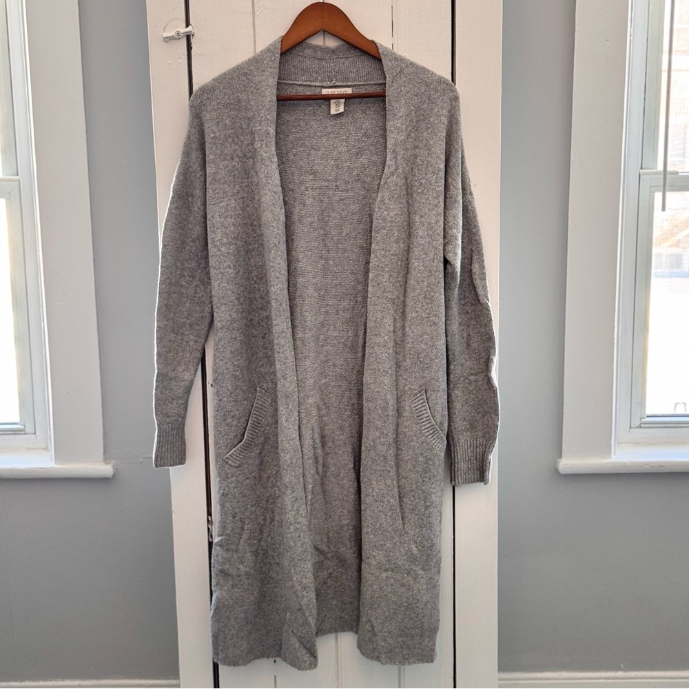 Ruby Moon Grey, Size XS Cardigan with Tie Front Option